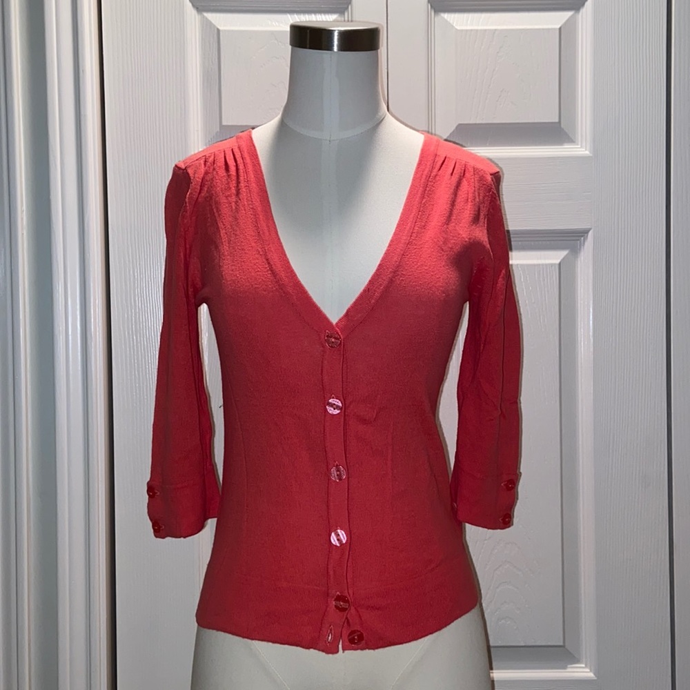🎉HP🎉 Gap Cotton Cardigan w Cropped Sleeve